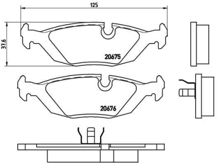 Гальмівні колодки дискові BREMBO P06009