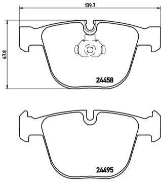 Комплект гальмівних колодок BREMBO P06050 (фото 1)