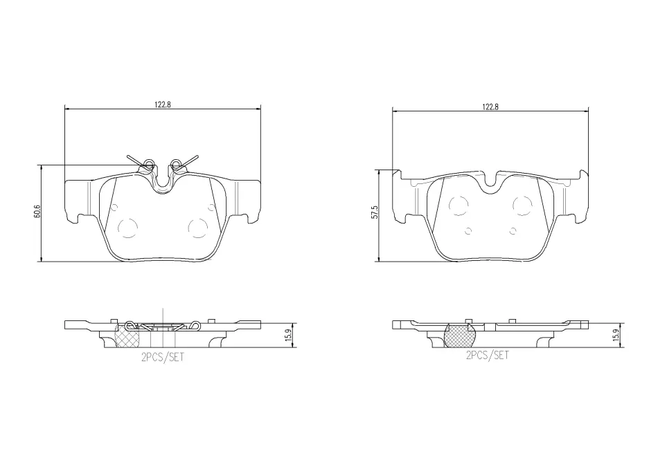 Гальмівні колодки дискові BREMBO P06 117 (фото 1)