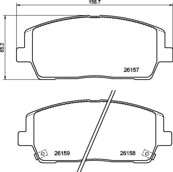 Комплект гальмівних колодок BREMBO P30116 (фото 1)