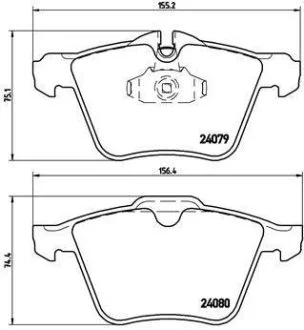 Тормозные колодки дисковые BREMBO P36 027