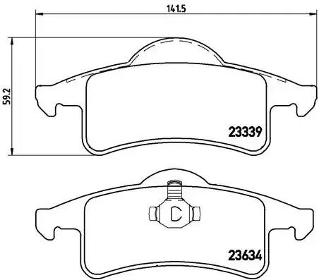Колодки тормозные дисковые BREMBO P37006 (фото 1)