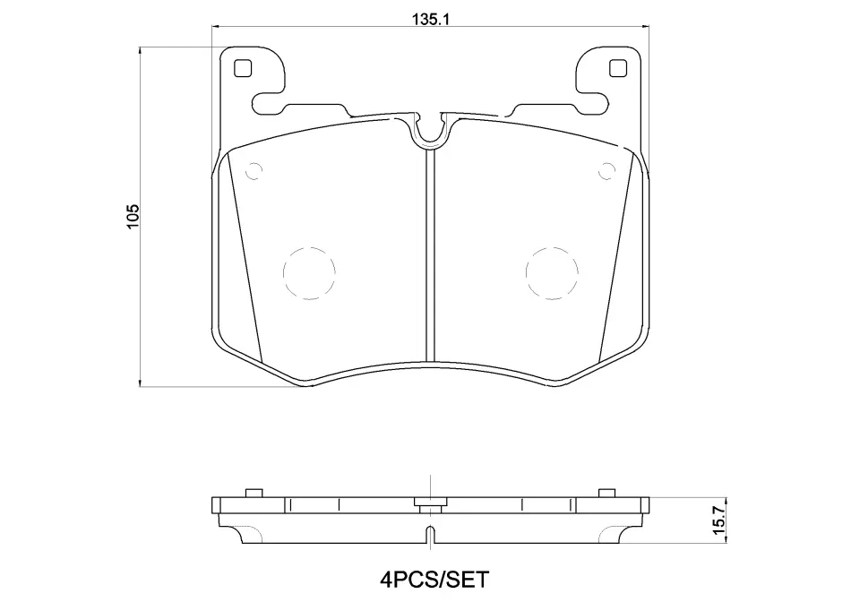 Комплект гальмівних колодок BREMBO P44030 (фото 1)