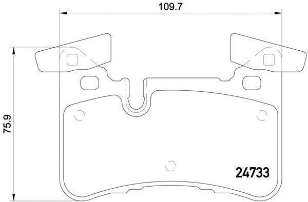 Комплект гальмівних колодок BREMBO P50110 (фото 1)