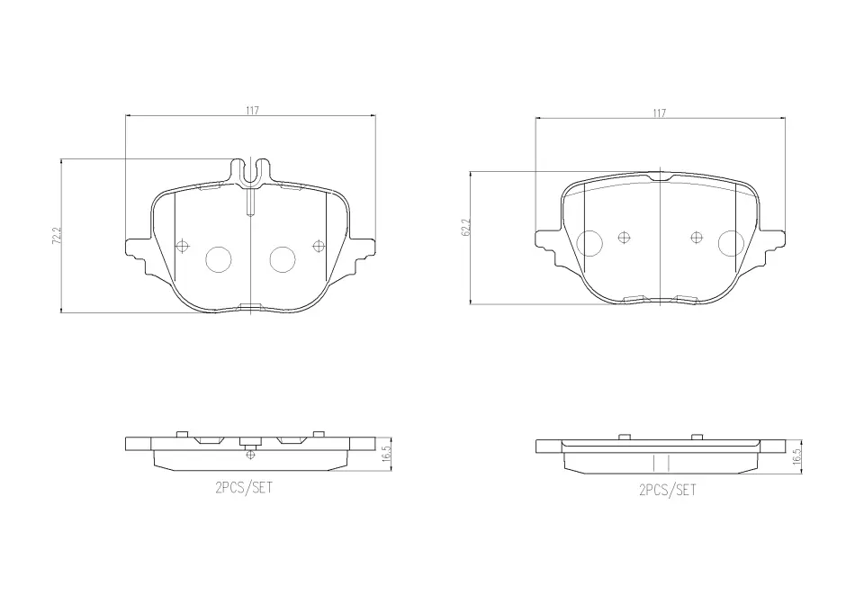 Комплект гальмівних колодок BREMBO P50169 (фото 1)