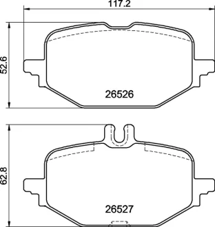 Комплект гальмівних колодок BREMBO P50172