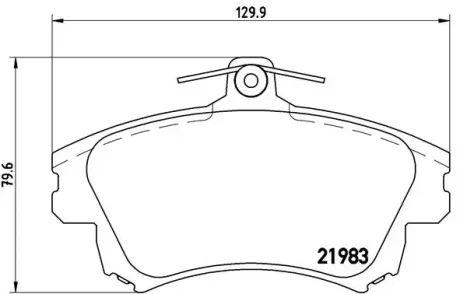 Комплект гальмівних колодок BREMBO P54036