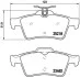 Комплект тормозных колодок BREMBO P61110 (фото 1)