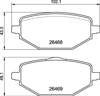 Тормозные колодки дисковые BREMBO P68 076