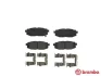 Комплект тормозных колодок из 4 шт. дисков BREMBO P78018 (фото 2)