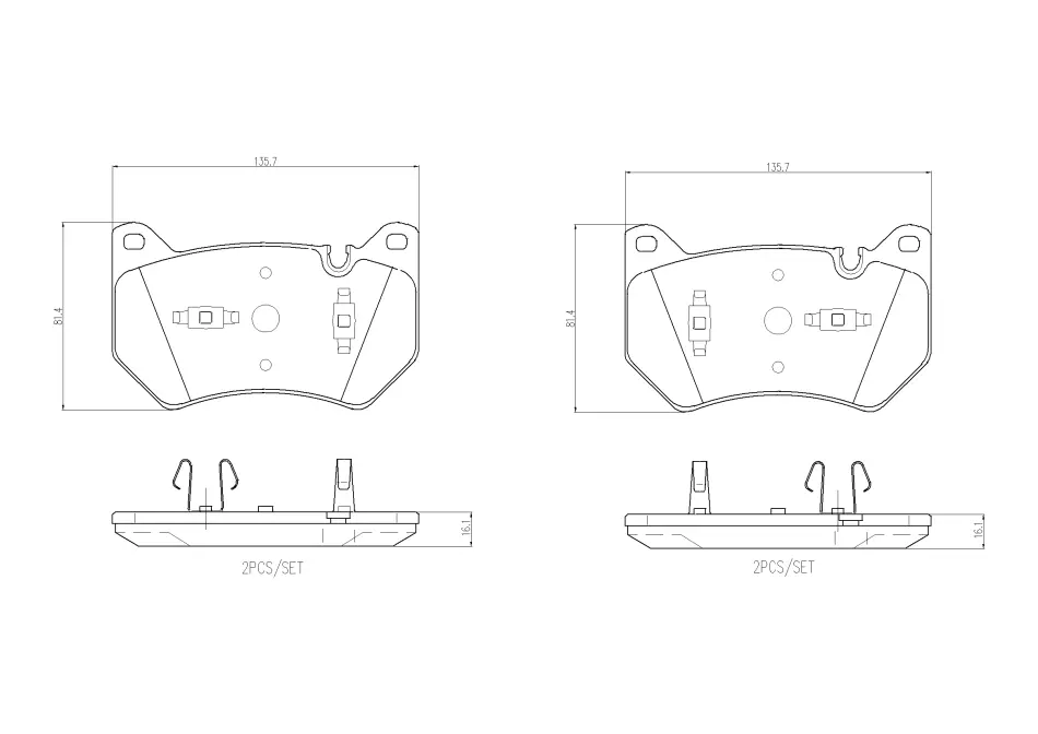 Тормозные колодки дисковые BREMBO P85 181 (фото 1)