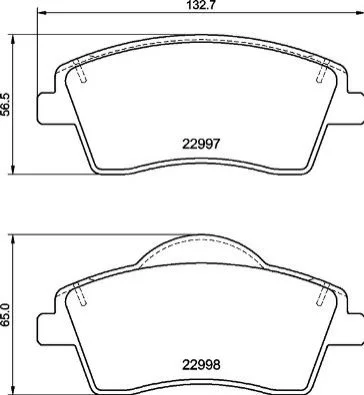 Колодки гальмівні дискові (комплект 4 шт) BREMBO P86033 (фото 1)