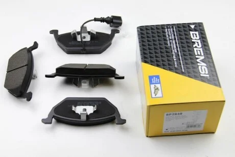 Тормозные колодки пер. Caddy III/Golf V/Octavia/A3 03- (з датчиком) BREMSI BP2848