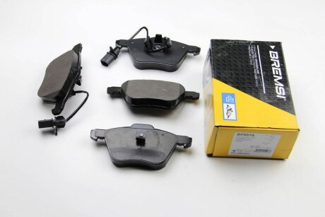 Тормозные колодки пер. T4 1.9/2.4/2.5 D/TDI -03 (R16) (з датчиком) BREMSI BP3076