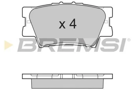 Тормозные колодки зад. Toyota RAV4 06- (akebono) BREMSI BP3252