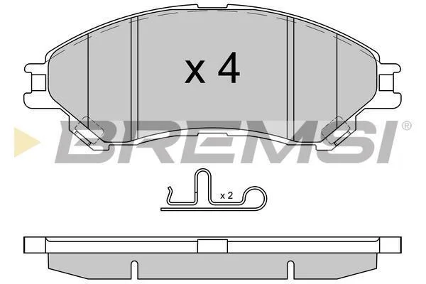 Гальмівні колодки пер. SUZUKI SX4 S-CROSS/VITARA 1.0-1.6 15- (AKEBONO) BREMSI BP3603 (фото 1)