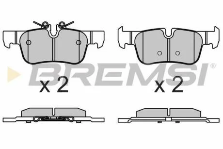 Гальмівні колодки зад. BMW 1/2/i3/X1/X2 BREMSI BP3633