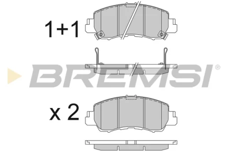 Гальмівні колодки пер. Mitsubishi Eclipse Cross 17- (ADVICS) BREMSI BP3828