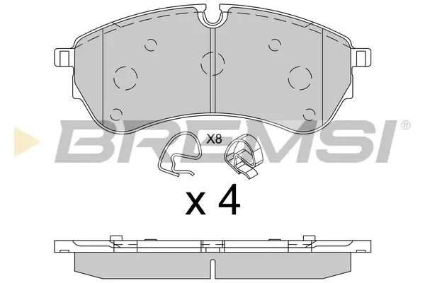 Тормозные колодки пер. VW Crafter 2.0TDI/Man TGE 16- (163.6x67.4x20.7) BREMSI BP3846 (фото 1)