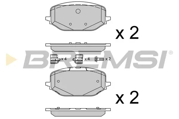 Гальмівні колодки BERLINGO/PARTNER/COMBO E 1.5-1.6 18- (ZF SACHS) BREMSI BP3952 (фото 1)