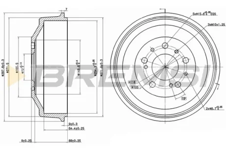 Гальмівний барабан Jumper/Ducato/Boxer (1-1.5t) 94- BREMSI CR5261