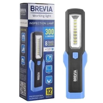 Brevia LED Инспекционная лампа 8SMD+1W LED 300lm, 3xAA BREVIA 11310