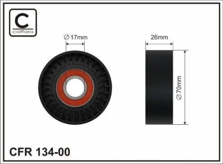 Ролик паска приводного 70x17x26 CAFFARO 13400