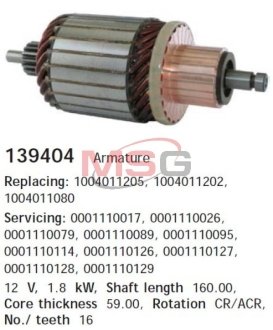 A_Якір стартера CARGO 139404