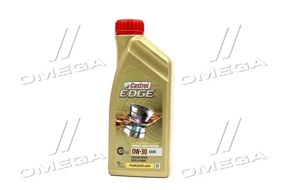 Масло ДВС 0W-30 Castrol EDGE ACEA A5/B5, 1л, синт. CASTROL 15BC3F (фото 1)