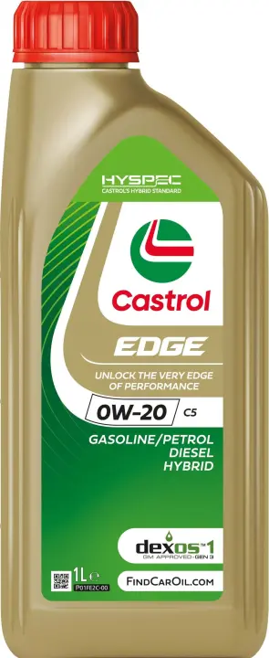 Масло ДВС 0W-20 Castrol EDGE API SP, ACEA C5, Meets Chrysler MS 6395, 1л, синт. CASTROL 15F6E6 (фото 1)