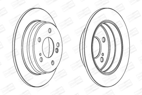 Диск тормозной задний (кратно 2) MB (W201, W124) CHAMPION 561333CH