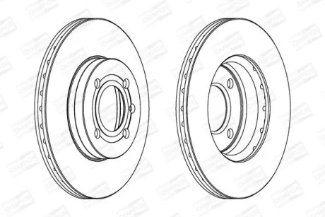 Диск тормозной передний (кратно 2) VW Polo III (95-09) CHAMPION 561448CH