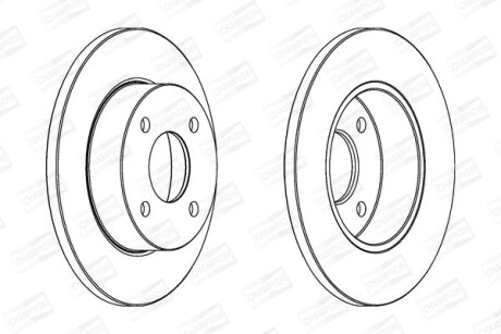 Гальмівний диск перед. DATSUN/MICRA II 75-03 компл. 2шт CHAMPION 561663CH