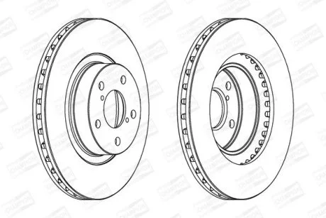 Диск тормозной передний (кратно 2) Subaru Legacy  CHAMPION 561667CH