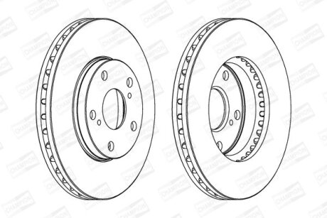 Гальмівний диск Avensis/Camry/Previa компл. 2шт CHAMPION 561676CH