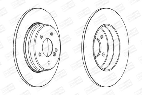 Диск тормозной задний (кратно 2) MB C-Class (W203), E-Class (W210) CH CHAMPION 562014CH