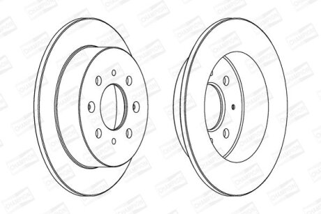 Гальмівний диск задн. CIVIC VI 95-01 компл. 2шт CHAMPION 562016CH