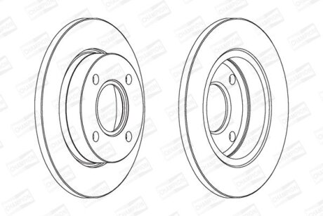 Гальмівний диск перед. FIESTA 95-02 компл. 2шт CHAMPION 562038CH