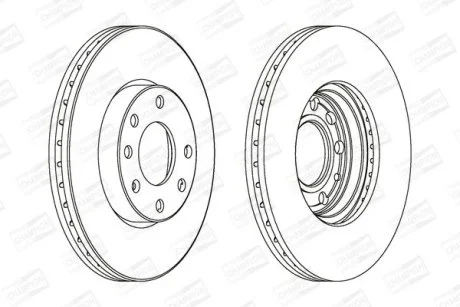 Диск тормозной передний (кратно 2) Opel Astra (98-)  CHAMPION 562069CH