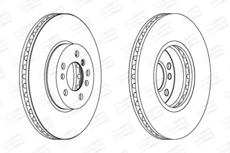Диск гальмівний передній (кртано 2) BMW X3 (E83), X5 (E53)  CHAMPION 562134CH1
