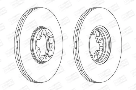 Диск тормозной передний (кратно 2) Ford Transit (00-06) CHAMPION 562140CH