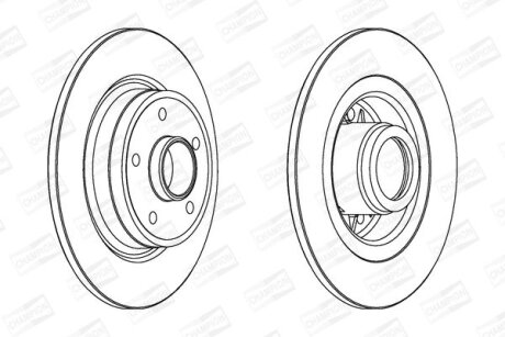 Гальмівний диск задн. Laguna (05-08)(без підшипника) CHAMPION 562184CH-1