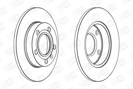 Диск тормозной задний (кратно 2) Audi A4 (00-08)/Seat Exeo (08-13)  CHAMPION 562192CH