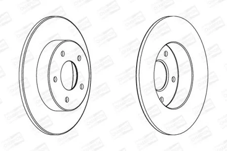 Диск гальмівний задній (кратно 2) Nissan Almera (00-06), Primera (02-)  CHAMPION 562264CH