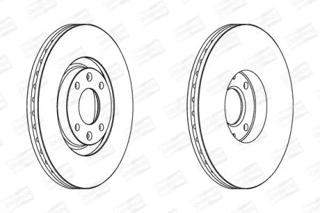 Диск тормозной передний (кратно 2) Citroen C4 Grand Picasso I (UA_) (06-13), C4 I (LC_) (04-14) CHAMPION 562267CH