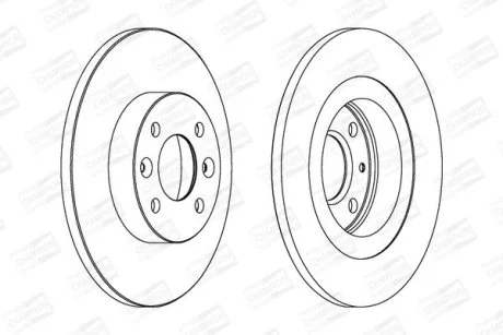 Диск тормозной передний (кратно 2) Renault Lodan I, II (07-) CHAMPION 562293CH