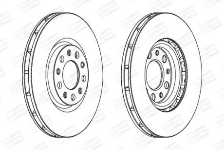 Гальмівний диск перед. COMPASS/RENEGADE 14- компл. 2шт CHAMPION 562299CH