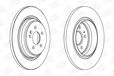 Диск гальмівний задній (кратно 2) MB M-Class (W163) CHAMPION 562323CH
