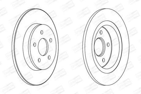 Диск тормозной задний (кратно 2) Ford Focus C-Max (Dm2) (03-07), Focus II (Da_, Hcp, Dp) (04-13) CHAMPION 562411CH