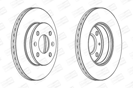 Гальмівний диск пер. Getz/TB/Click 01-12 компл. 2шт CHAMPION 562425CH